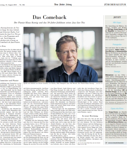 Portrait Klaus Koenig NZZ